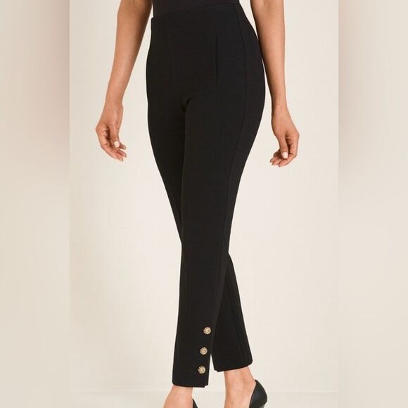 Chico’s  Juliet Button-Hem Ankle Pants - 6 (Chico’s 0.5] NWOT - Picture 1 of 11